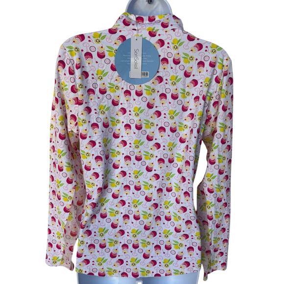 San Soleil NWT UV 50+ Long Sleeve Cooling Quarter Zip Polo Golf Shirt size M - Picture 6 of 11